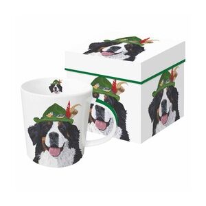 New Bernese Mountain Dog-Themed White Mug with Gift Box
